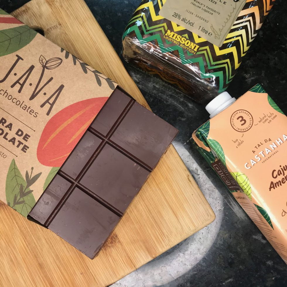 Fondue de chocolate vegano fácil e rápido Java Chocolates