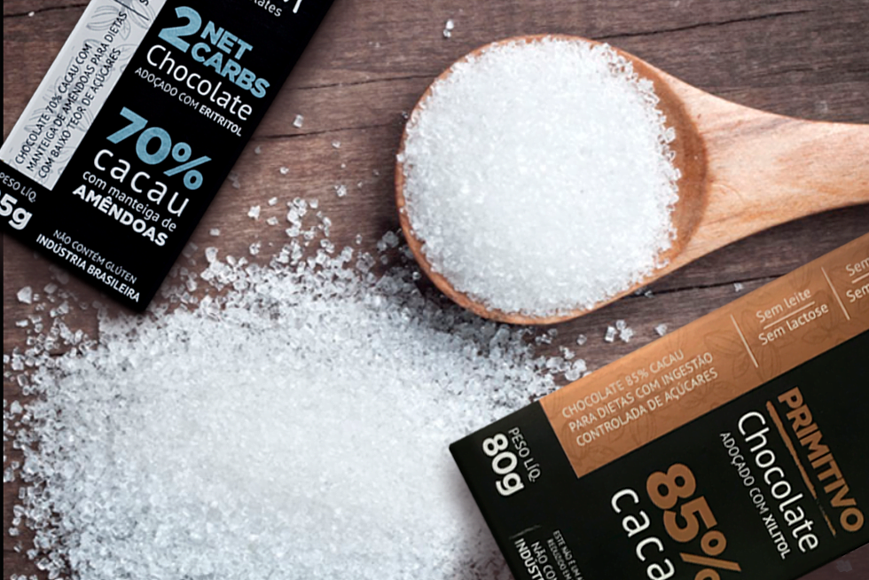 Xilitol, eritritol e o chocolate low carb