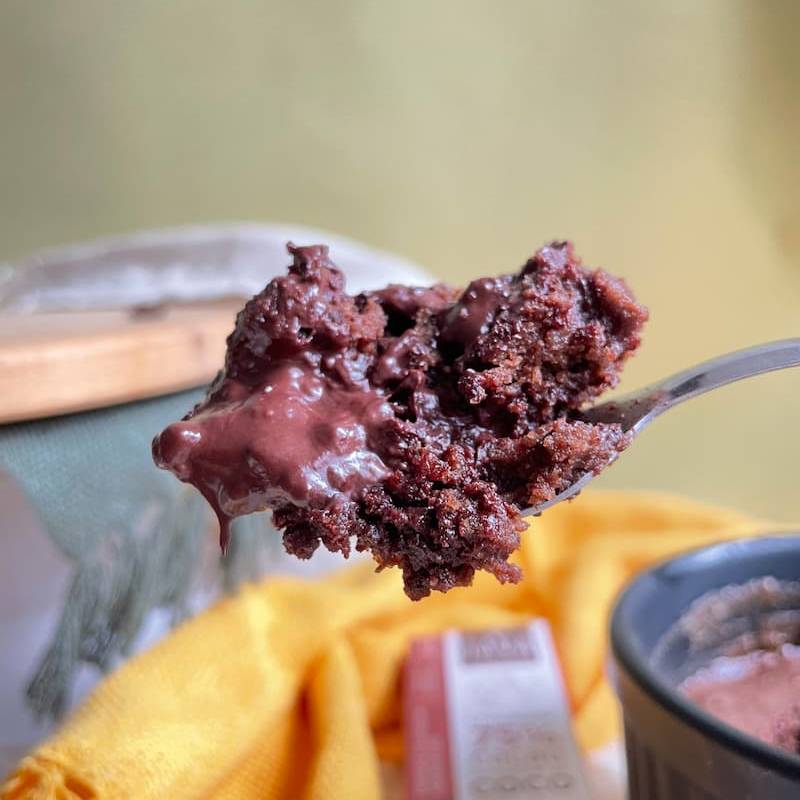 bolo de caneca de chocolate Java